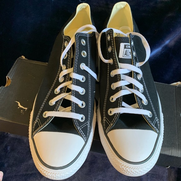 Converse all star low black new with box M 13 W 15